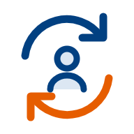Temp-to-permanent placement icon