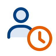 Temporary agency staffing icon